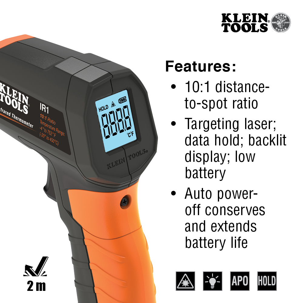 69292-5 Klein Tools Infrared Thermometer with Targeting Laser IR1