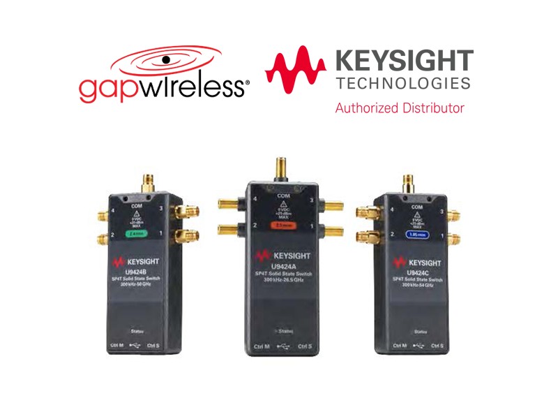 Keysight FET Solid State Switches U9422A/B/C: 300 kHz to 26.5/50/54 GHz, SPDT U9424A/B/C: 300 kHz to 26.5/50/54 GHz, SP4T