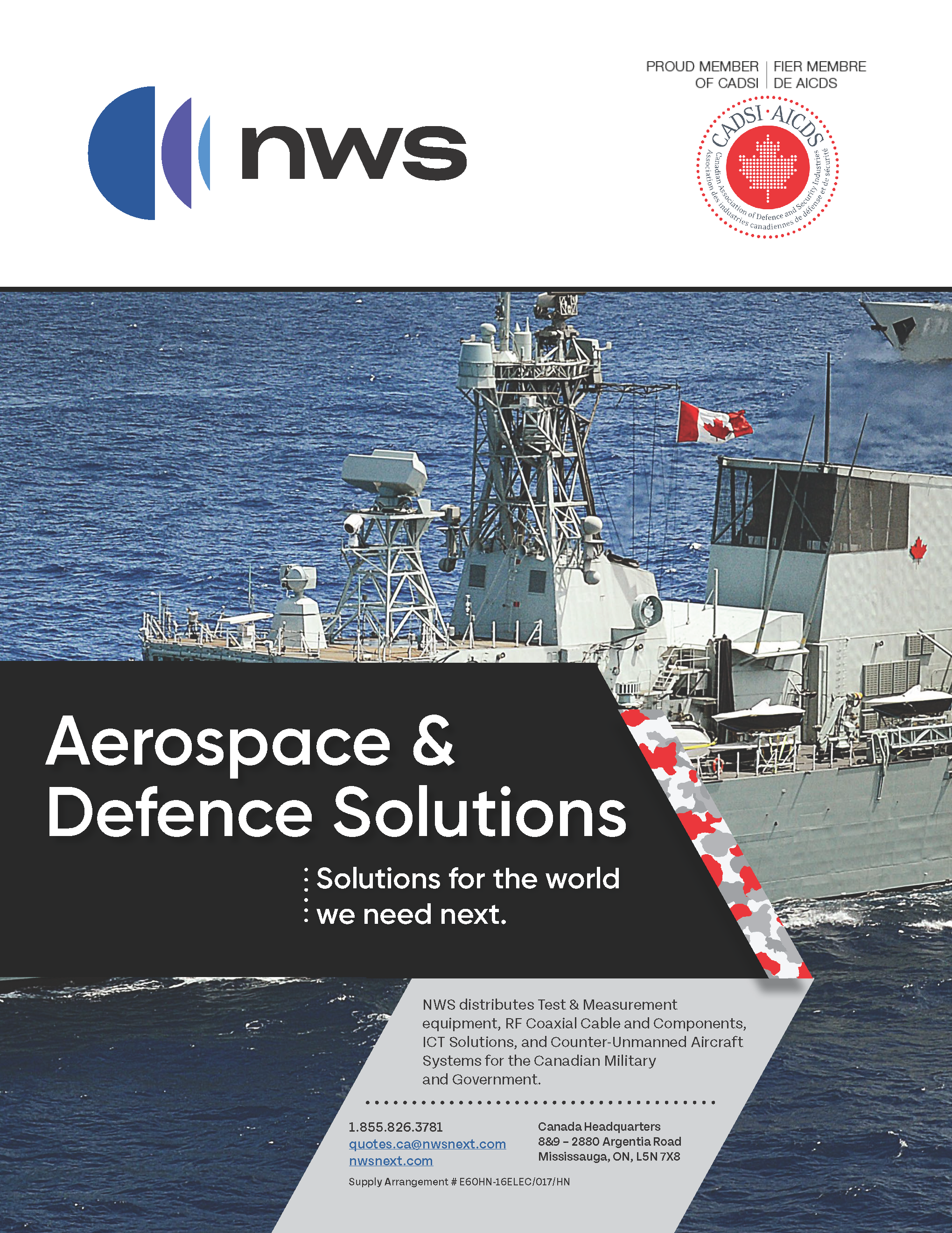 Couverture de la brochure militaire NWS Aerospace & Defense